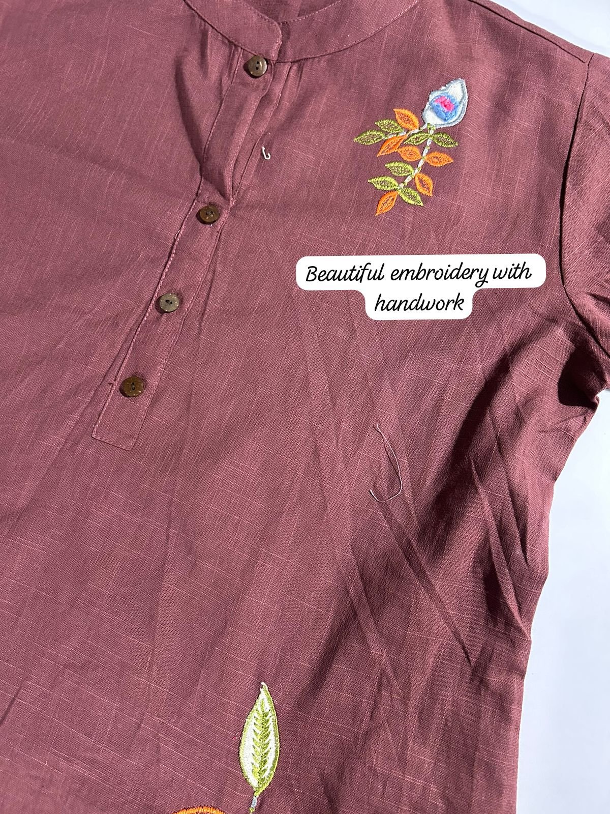 Pure Cotton Slub Handwork Co-Ord Set